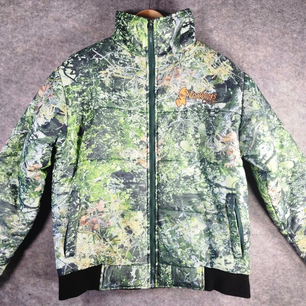 Noxious Camo Hooded Puffer Jacket Men's Size L‎ Realtree Style Mossy Oak
